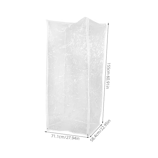 Reusable PVC Bread Pan Rack Cover 28x23x61 Inch Anti-Scratch Protective Cover for Bakery Bread Maker and Bun Pan Rack Dustproof