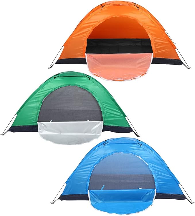 01 Camping Tent for Backpacking Single Person Personal Bivy Tent Outdoor Single Person Leisure Waterproof Tent for Camping Fishing Climbing(Blue)