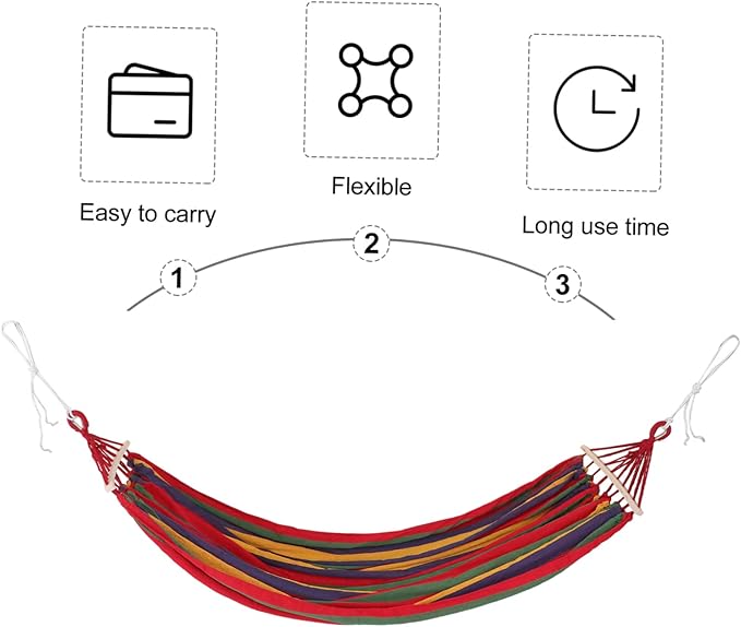 150kg Canvas Rollover Hammock Straps Bug Net Capacity for Park Courtyard for Camping Relaxation