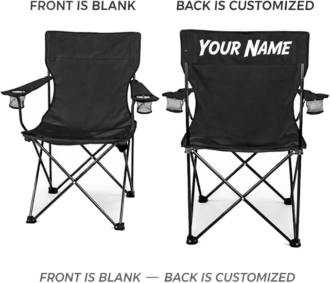 VictoryStore Outdoor Camping Chair - Custom Last Name Folding Chair- Camping Chair with Carry Bag (1)
