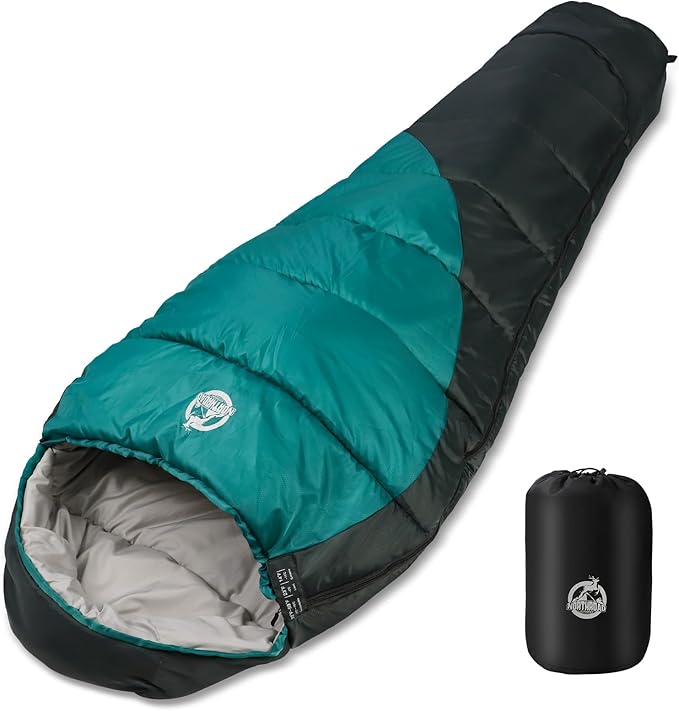 Northroad Mummy Sleeping Bag 14-59 ℉ 3-4 Season Warm &amp Cool Weather Summer Spring Fall Lightweight Washable Sleeping Bag for Outdoor Camping Hiking Travel Hunting