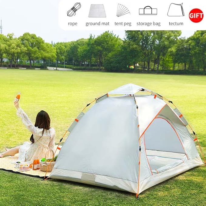 Pop Up Tents for Camping Backpacking Tents 2-3 Person Instant Tents &amp Family Reactive Outdoor Tent for Hiking Backpacking Easy Setup