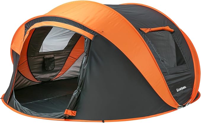 EchoSmile Instant Pop Up Camping Tent 2/4/6 Person Easy Setup Tent Water Resistant Dome Portable with Carry Bag