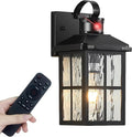 Porch Lights Outdoor with Remote Control: Motion Sensor Exterior Lighting Fixtures Intelligent 3 Lighting Modes Outdoor Wall Lights Sconce Lights for House Patio Front Door Garage