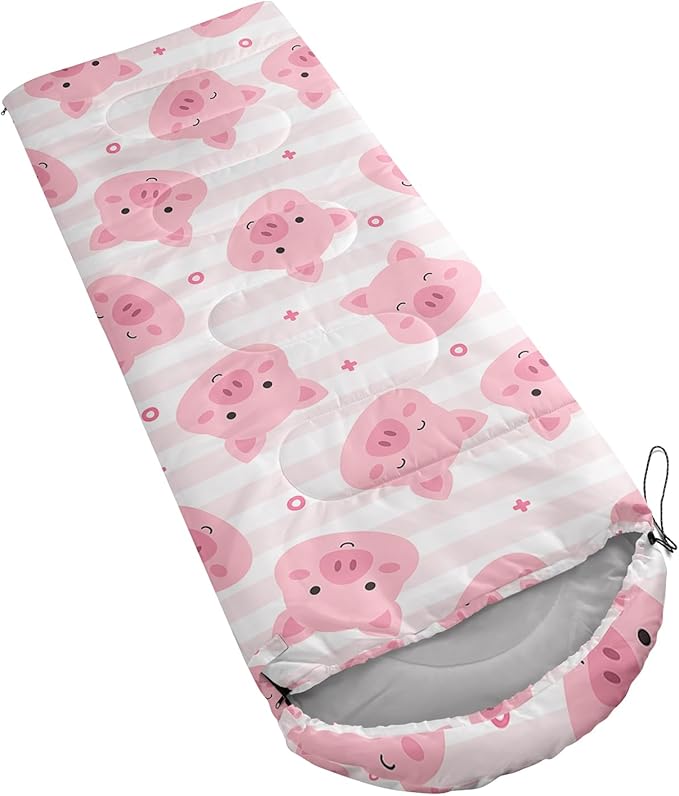 AILONEN Kawaii Panda Sleeping BagsLightweight &amp Waterproof3 Season Warm &amp Cool WeatherDreamy Purple Flower Animal Themed Sleeping Bags for BoysGirlsKidsAdults TravellingOutdoors