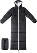 Macarrie Cold Weather Wearable Sleeping Bag for Adults with Sleeves and Hood 74 Inch Long 0 Degree Winter Weather Insulated Extreme Cold Sleeping Bag Coat for Camping Hiking Stadium