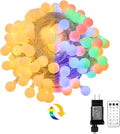 Globe String Lights 65.6 Feet 150 LEDPlug in Fairy String Lights with Remote Timer Extendable 11 Modes Indoor Outdoor Color Changing Lights for Wedding Bedroom Classroom Patio Garden