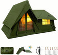 Inflatable Tents for Camping 8-10 Person Luxury Inflatable Tent House with Stove Jack Waterproof Portable Inflatable Camping Tent with Rainfly