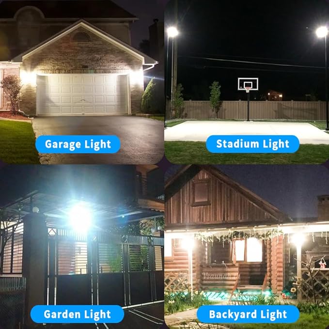 150W LED Flood Lights Outdoor 2 Pack13000LM Super Bright Security Light IP66 Waterproof Outdoor Floodlight6500K Daylight White Exterior Spot Lights for YardBackyardStadium