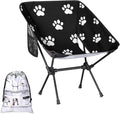 Honeybaby Folding Camping Chair Paw Prints Camping Chairs Lightweight Portable Chair Outdoor Foldable Chairs for Camping Travel Picnic Beach Hiking