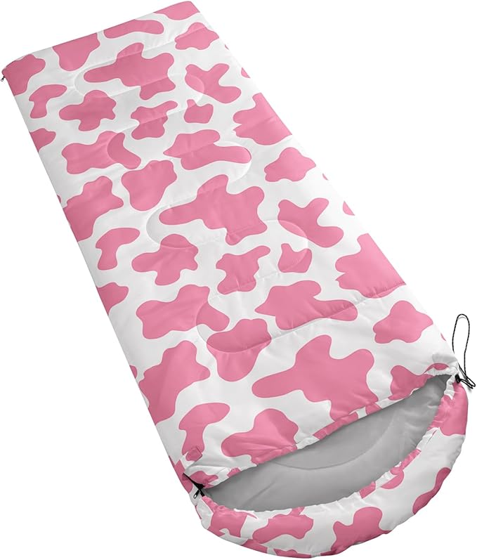 Axolotl Colorful Cats 3 Season Sleeping Bag for Kids Girls Teens - Warm and Cool Weather Pet Animal Theme Waterproof Lightweight for Traveling Outdoors Camping Equipment