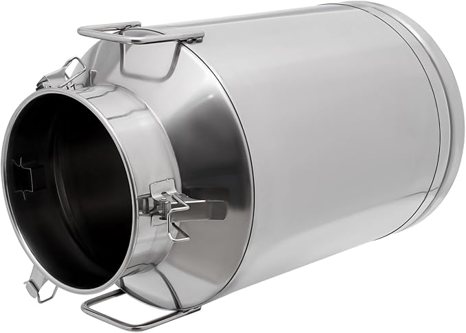 60L Stainless Steel Milk Can Heavy Duty Food Storage &amp Transport Container for Dairy Wine Grains Ideal for Home Farm &amp Commercial Use With a Faucet