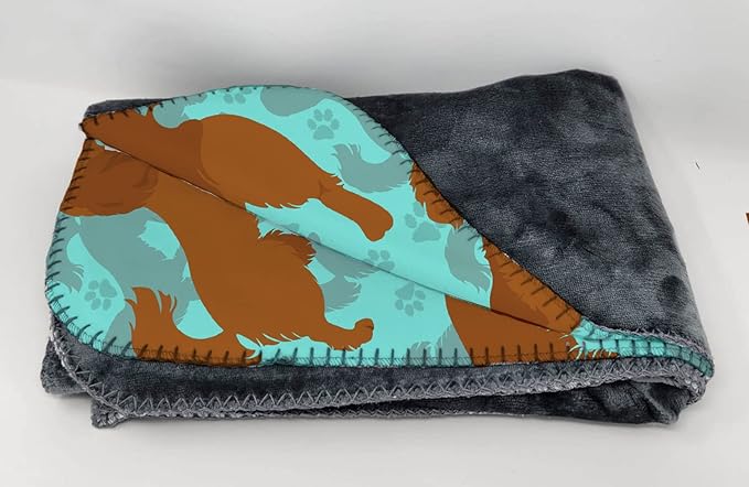 Caroline's Treasures MLM1065TBLT Ruby Cavalier Spaniel Soft Travel Blanket with Bag Airplane Blanket Indoor Outdoor Camping Blanket for Traveling Picnics Beach Trips Concerts