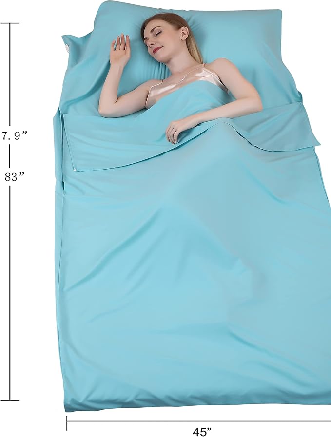 JITTY Sleeping Bag Liner Travel Sheet for Business Camping Backpacking Hiking Mountain Climbing Home Hostels Train 83x45