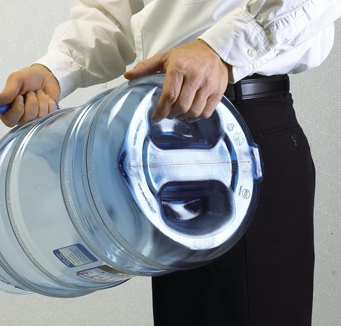 San Jamar Saf-T-Ice Plastic Ice Tote Ice Bucket with Drying and Storage Hook for Restaurants Bars Catering Events Buffets 6 Gallons Blue