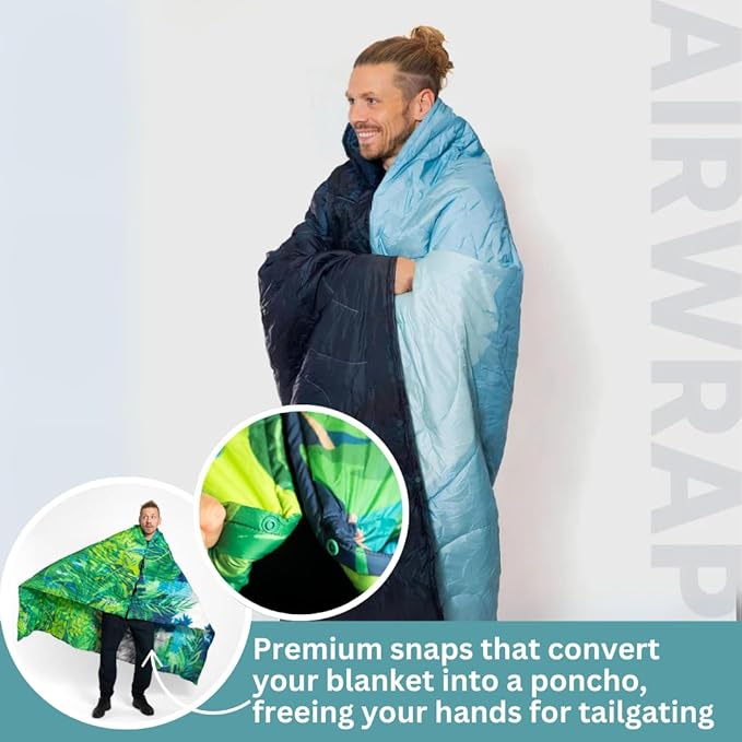 Sitpack Thermal Blanket - Lightweight Packable Puffy Waterproof and Packable Camping Blanket for Travel Beach Hammock and Outdoor Use