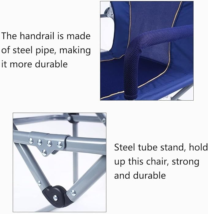 Camping Chair Camp Chair Outdoor Camping Folding Chair Portable Camping Beach Chair Fishing Chair Barbecue Leisure Home with Side Table Folding Chairs Outdoor Fishing Ch