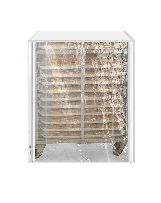 QWORK Plastic Pan Sheet Rack Cover 10-Tier 28 x 23 x 33 Pan Rack Covers Keep Your Bakery Goods Fresh 2 Pack