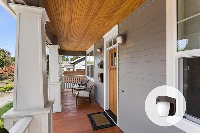 Lithonia Lighting LED Wall Pack Outdoor Light Fixture Wall Sconce for Doorways and Garages 3-in-1 Switchable White Light 3 Diffuser Options Dusk to Dawn Photocell 120V Bronze
