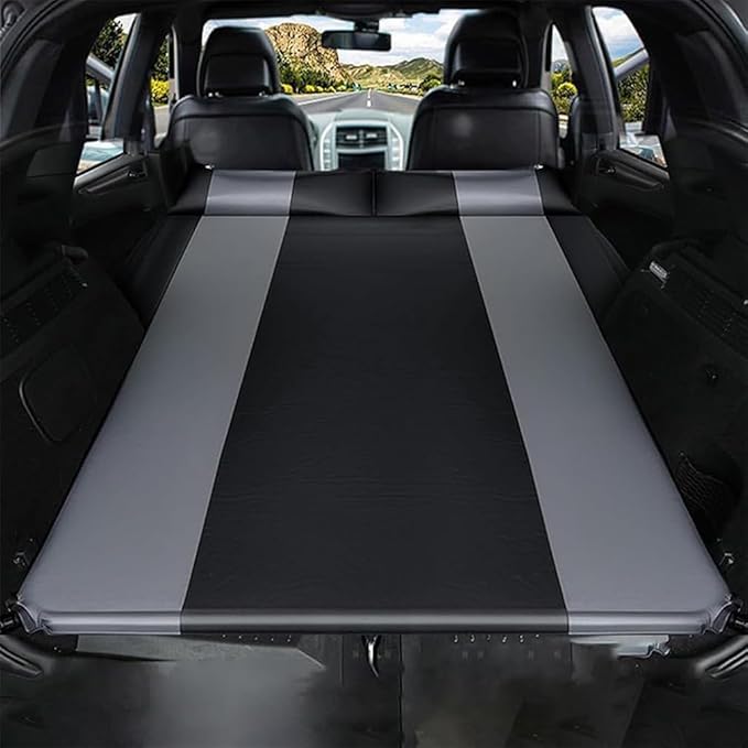 Car bed for Jeep Wrangler JL Unlimited 4-Door 2018-2024 Outdoor Camping Travel Portable Sleeping Pad AdjustableWear Resistant(A-black)