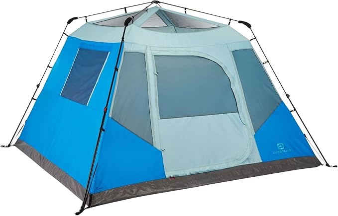 Outbound Instant Pop up Tent for Camping with Carry Bag and Rainfly | Water Resistant | 3 Season | Dome &amp Cabin Tents 5 6 8 and 10-Person