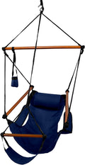 Hammaka Hanging Hammock Air Chair Wooden Dowels Blue