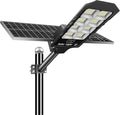 Solar Street Lights Outdoor 6600W Solar Flood Parking Lot Lights With Remote Security Motion Sensor Led Fixture Dusk to Dawn IP66 Waterproof For StadiumPathwayYardDrivewayRoadwayBasketball Court