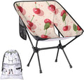 Honeybaby Folding Camping Chair Delicious Cherries Camping Chairs Lightweight Portable Chair Outdoor Foldable Chairs for Camping Travel Picnic Beach Hiking