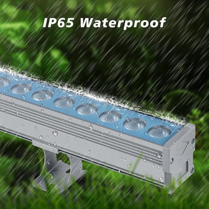 Wrasse RGB Wall Washer Lights Color Change Outdoor Sign Lighting Waterproof Plug in 38.9 Inches RGBW Outside Wall Wash Linear Light bar for Commercial Advertising Boards Lighting