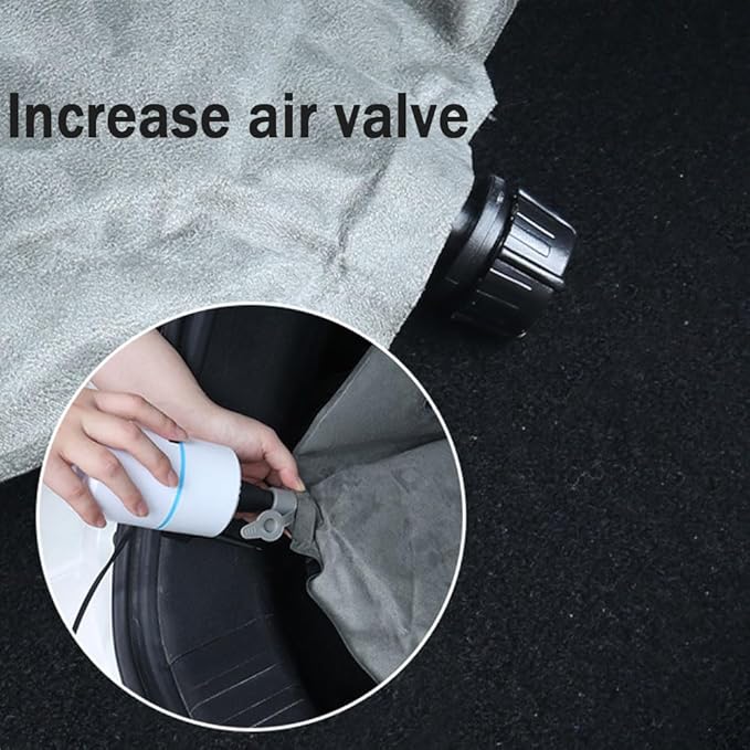 Car Inflatable Mattress for Mercedes Benz GLS/AMG X167 X166 SUV 2015-2025 with Air Pump Self-Driving Camping Travel Thickened Foldable Air MattressBlack-Without Pillow