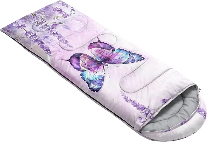 HOSIMA Dear Hunting Pattern Cold Weather Sleeping Bags for Kids AdultsBlack Light Weight Waterproof Sleeping Bags for Outdoors Hiking.