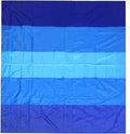 Beach Blanket with Stakes and Carrying Bag Extra Large 83x79 inches Waterproof Sand-Free Blue Stripes