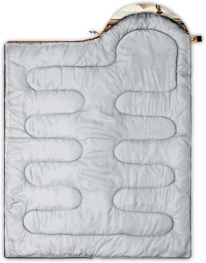 QOOMO Camping Sleeping Bags3 Season Warm &amp Cool WeatherLightweightWaterproof Sleeping Bags for Adults &amp KidsTravelingand OutdoorsCamping Gear Equipment