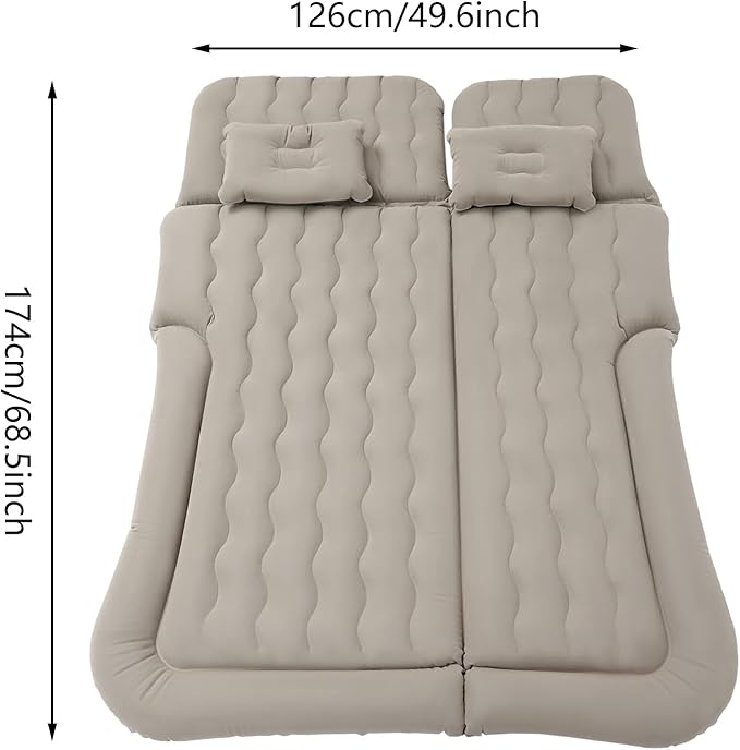 Inflatable Bed Mattress Car Truck SUV Back Seat Sleeping Beds W/Air Pump Set