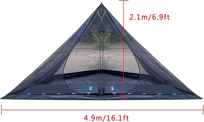 Hot Tent with Stove Jack Onefires Large Teepee Tent for Outdoor Family Camping 4-8 Person | with Stove Jack Large for Family Camping