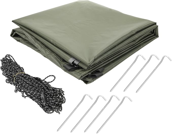 Toyvian 1Set Sunshade Camping Tarp UV Protection Canopy for Outdoor Activities Green Tent for People for Picnics and Camping