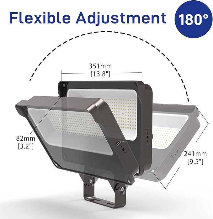 HYPERLITE LED Flood Light 150W 2 Pack 18000LM 5000K Daylight IP65 Waterproof Outdoor Floodlights UL Certified for CourtGardenWarehouse