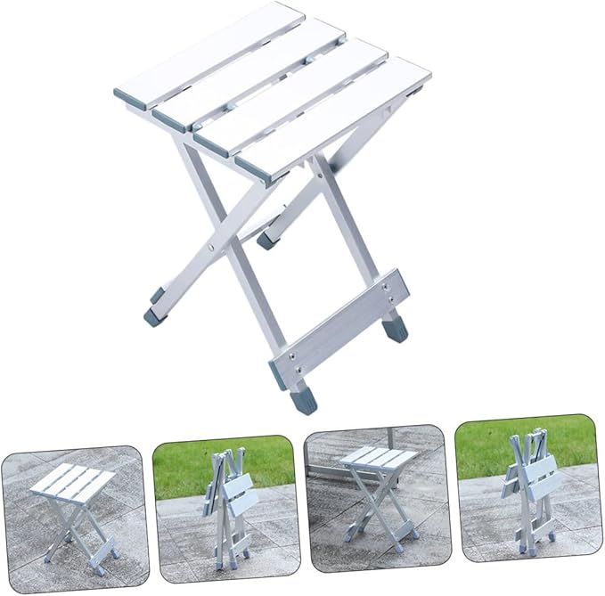 Practical Fishing Folding Chair Aluminum Folding Stool Compact Storage Sturdy for Outdoor Activities