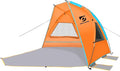 Beach Tent 2-3 Person Sun Shelter UPF 50+ with Extended Waterproof Pe Floor &amp 3 Mesh Roll Up Windows Fits Portable Beach Shade Easy Setup for Outdoor Camping Indoor Fishing Yard. (Orange)