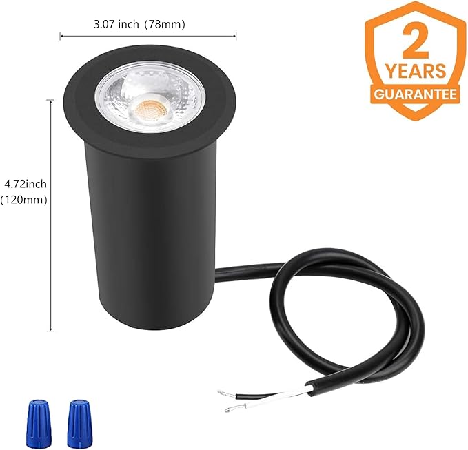 RNEHON 10W In-Ground Well LightVoltage 12-24V In-Ground Lighting Low Voltage Landscape Pathway Lights IP67 Waterproof Aluminum 3000K Outdoor Lighting for YardLawnGardenPatioPack of 6