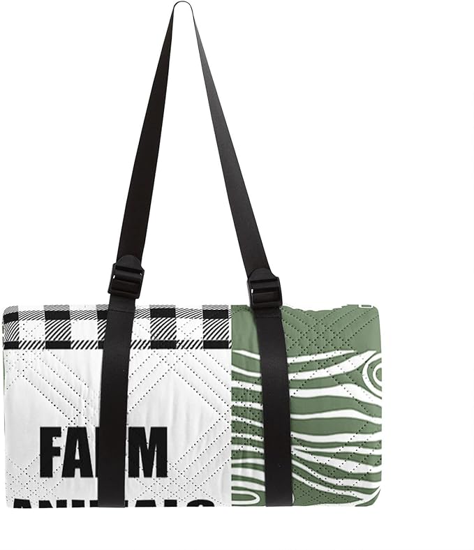 Outdoor Picnic BlanketPortable Sandproof Waterproof Picnic MatFarm Animals Printed Camping Beach Mat for Sand and Wet Grass Hiking (Farm Animals L)