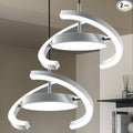 FIMEI LED Saturn Pendant Lights 3000-6000K Dimmable Adjustable Hanging Chandelier Saturn Ring Design for Dining Room Kitchen Island Entryway Bedroom Foyer Black (Gray 2)