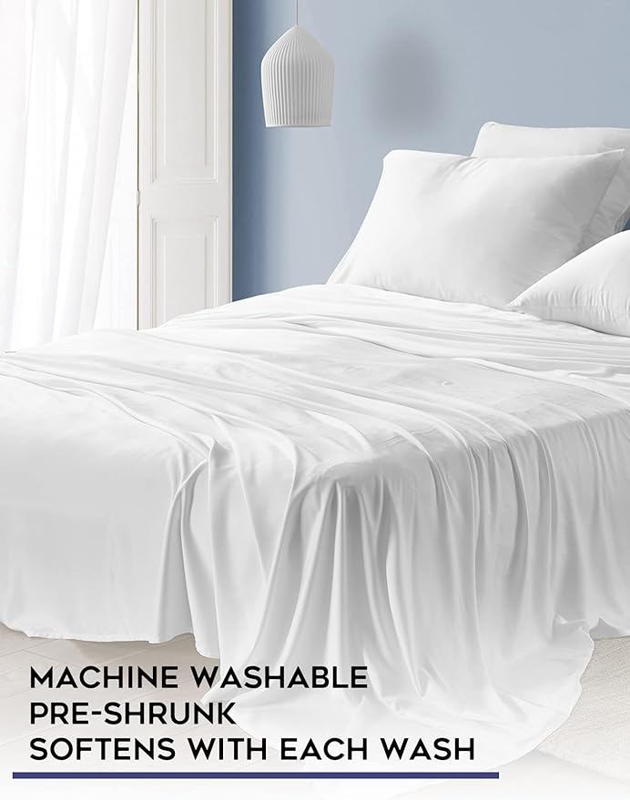 YnM Exclusive Cooling Duvet Cover for Weighted Blankets with 16 Strings (White 48x72)