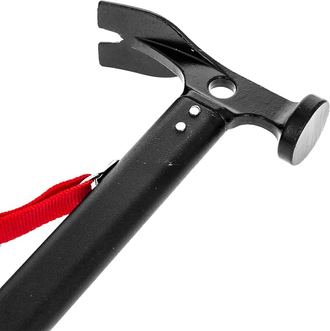ASR Outdoor 13oz Carbon Steel Camping Hammer with Tent Stake Puller Hand Tool 12 Inch