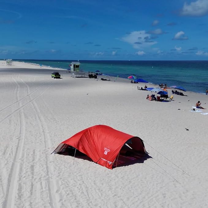 Beach Bubble Sport Edition The Ultimate Private Wind Supported Beach Cabana +50 UPF 4 Person Capacity