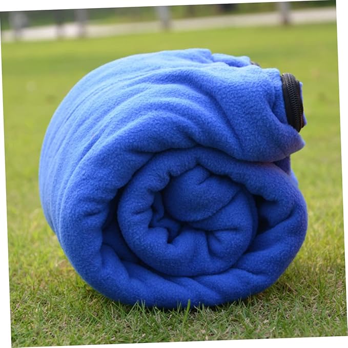Mikikit Outdoor Ultralight Fleece Sleeping Bag Double-Sided Warm Camping Blanket for Adults Portable Travel Sleep Sack for Camping Hiking and Napping