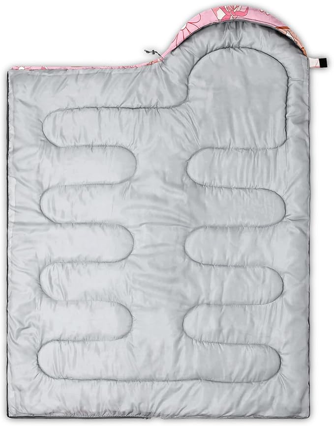 QOOMO Camping Sleeping Bags3 Season Warm &amp Cool WeatherLightweightWaterproof Sleeping Bags for Adults &amp Kids Travelingand Outdoors