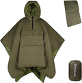 KingCamp Wearable Hoodie Blanket Poncho Ultralight Water-Repellent Wearable Sleeping Bag for Sports Camping for Teens Kids