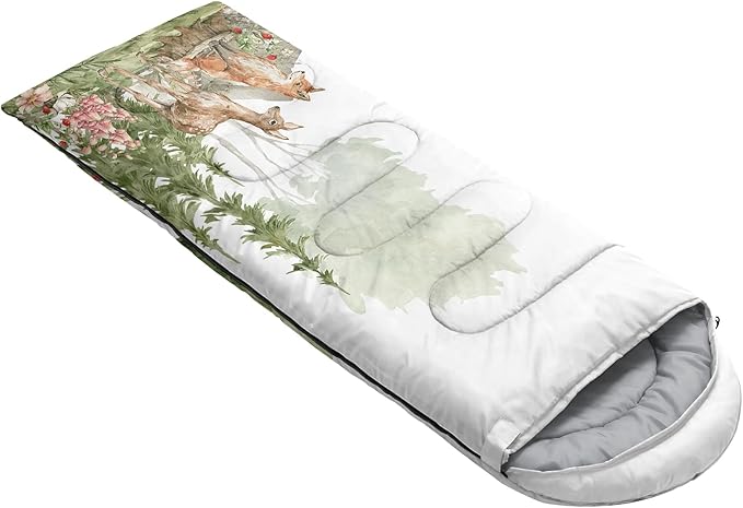 QOOMO Axolotl Cute Camping Sleeping Bags3 Season Warm &amp Cool WeatherLightweightWaterproof Sleeping Bags for Adults &amp KidsTravelingand Outdoors