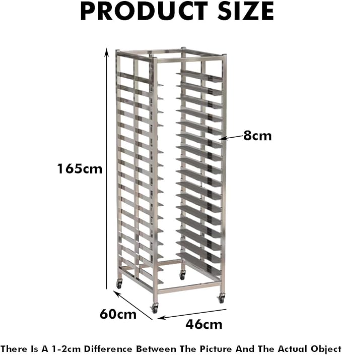 Quick Rack for Baking Pans18-Tier Baking Rack for Large Bread Pans &amp Rolling Sheets - Ideal for Bakeries Restaurants and Food Service - Heavy-Duty Space-Saving Design